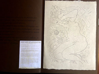 Henri Matisse Lithograph 1960 Coa Contract Signed