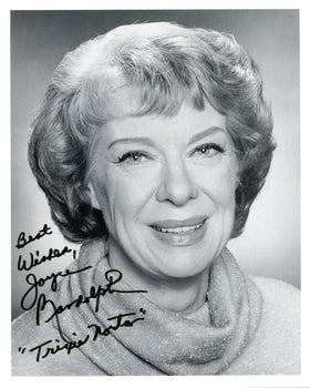 Joyce Randolph Autographed 8X10 Black & White