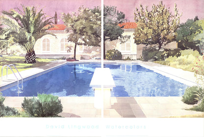 David Lingwood La Piscine/ The Pool(Diptych) " Offset Lithograph