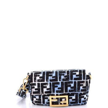 Fendi Baguette Convertible Belt Bag Printed Nylon Mini
