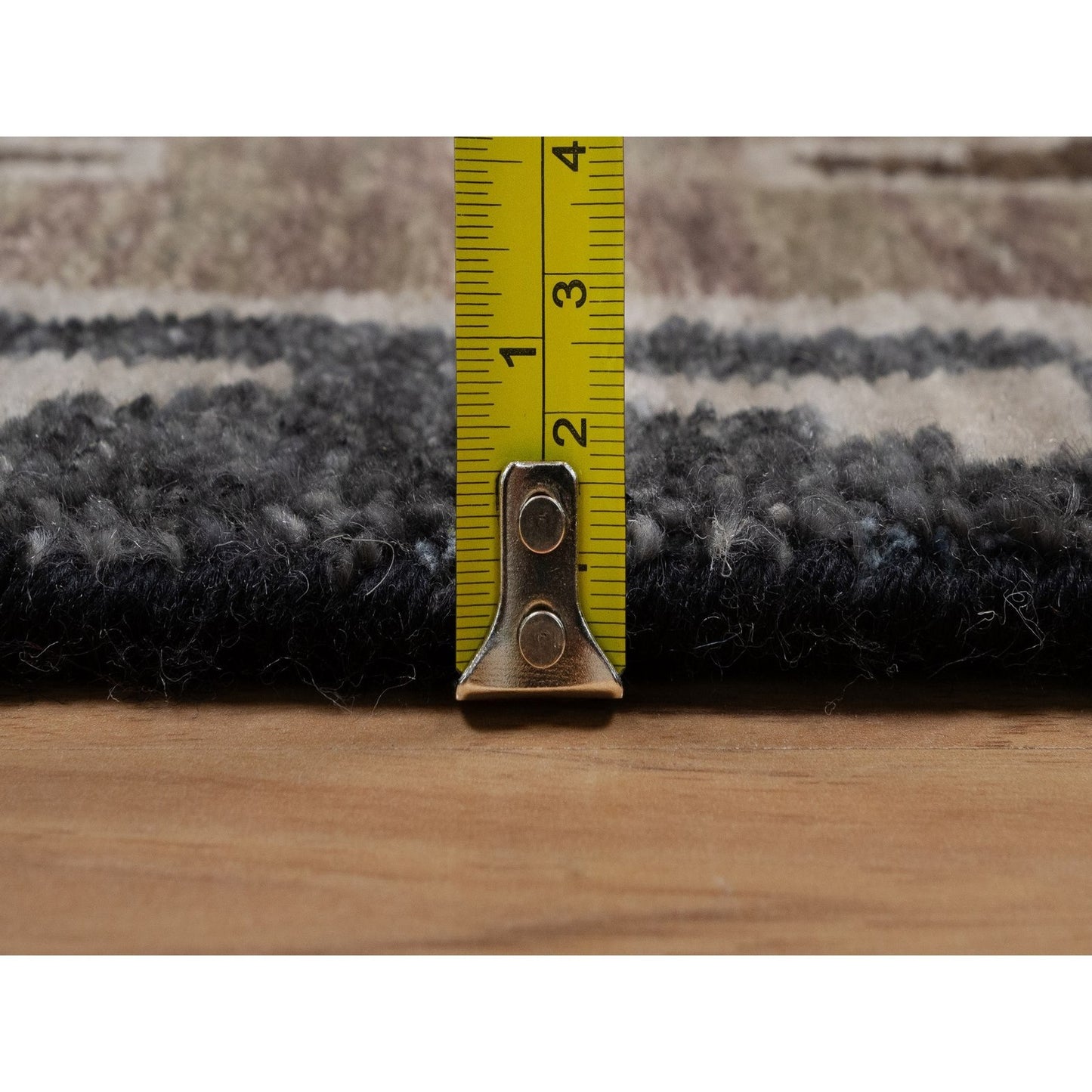 2'X3'1" Brown Hand Knotted Southwest American Indian Design Wool Mat Rug