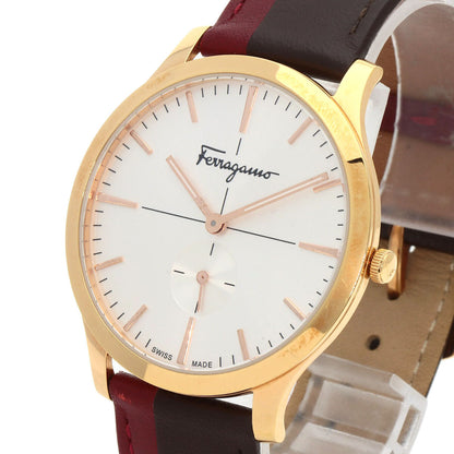Salvatore Ferragamo Slim Small Seconds Watches Sfde00618 Pgp/Leather Mens