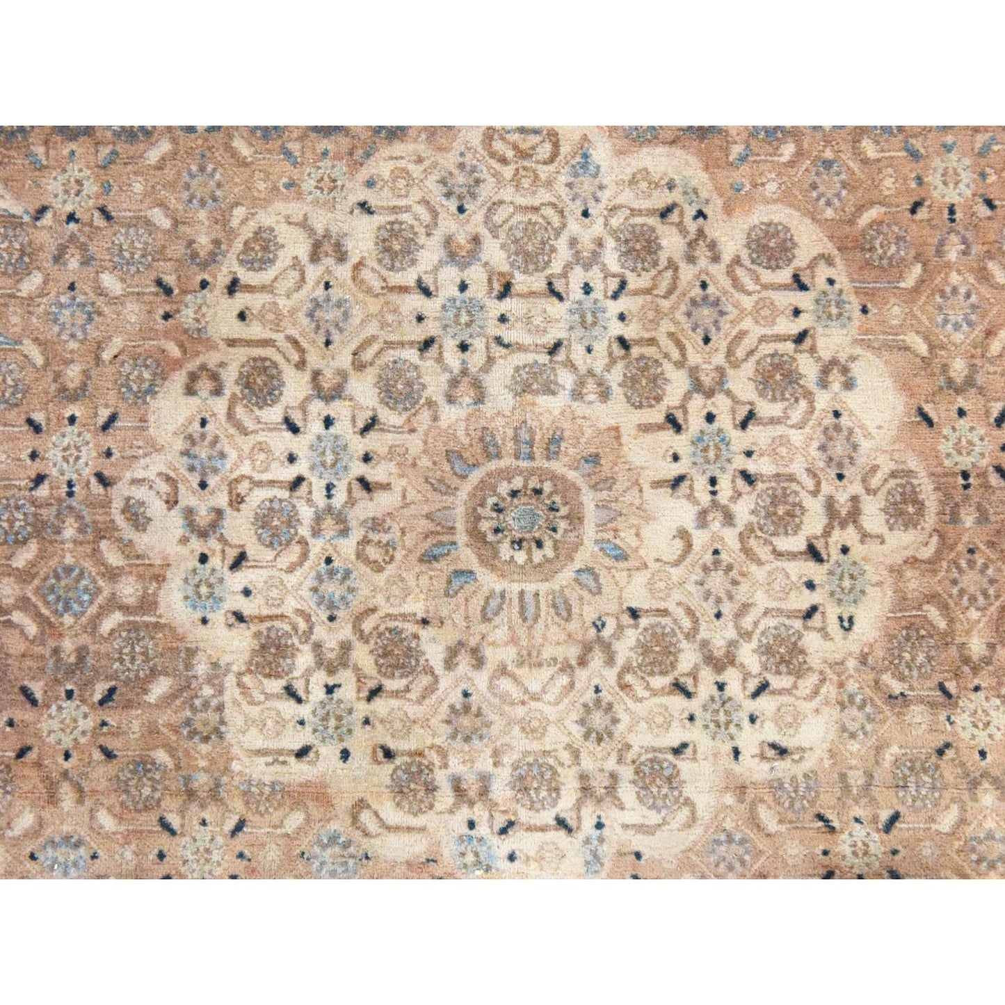 6'4"X9'4" Light Green, Semi Antique Zoroastrian Wool Hand Knotted Rug