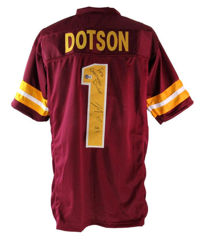 Jahan Dotson Autographed/Inscr Maroon Custom