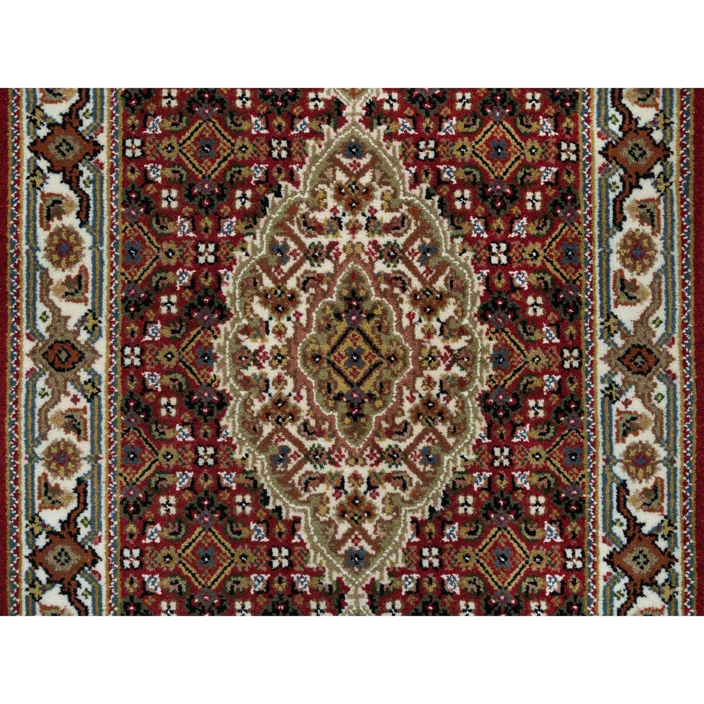 2'X4'2" Red Tebraz Design 100% Wool 175 Kpsi Hand Knotted Mat Rug