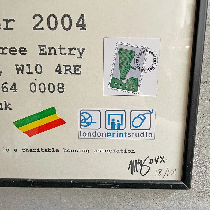 Present and Future" Original Poster with Edition Number 2004 - Joe Strummer "Past