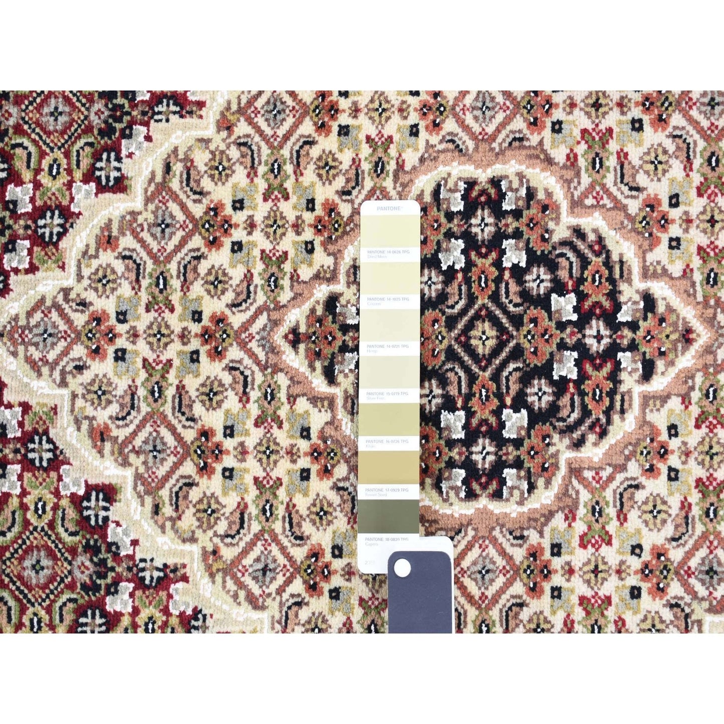 5'X12'9" Red Tebraz Mahi Pure Wool Hand Knotted Gallery Wide Runner Rug