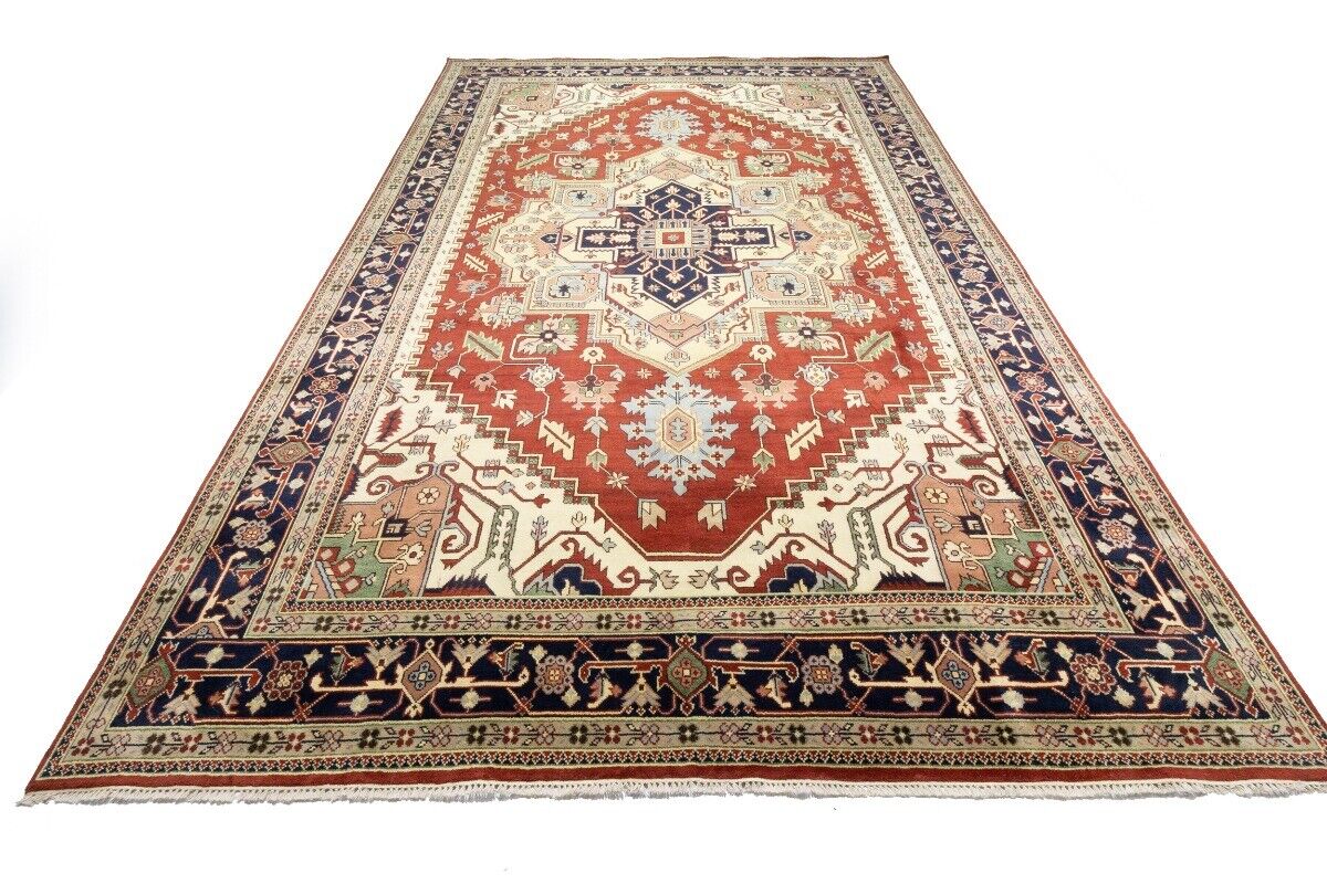 12X18 Ft Oversized Handmade Heriz Serapi Rug