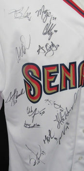 Harrisburg Senators 2022 Team Autographed By 26 Wilson Baseball Jersey 180855