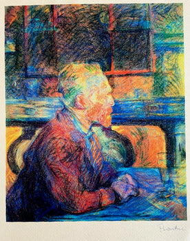 Henri De Toulouse-Lautrec Portrait Van Gogh Coa Numbered Signed From A Painting