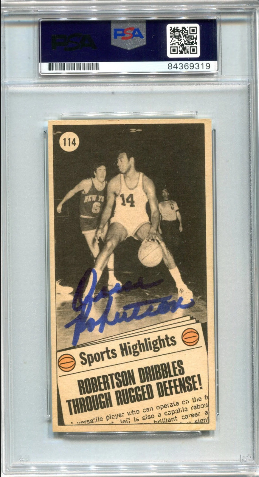 Oscar Robertson 1970-71 Topps Card #114 Psa Auto Gem Mt 10 *Double Signature*