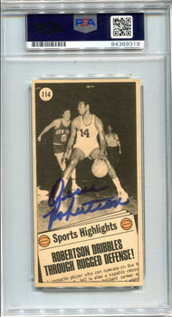 Oscar Robertson 1970-71 Topps Card #114 Psa Auto Gem Mt 10 *Double Signature*