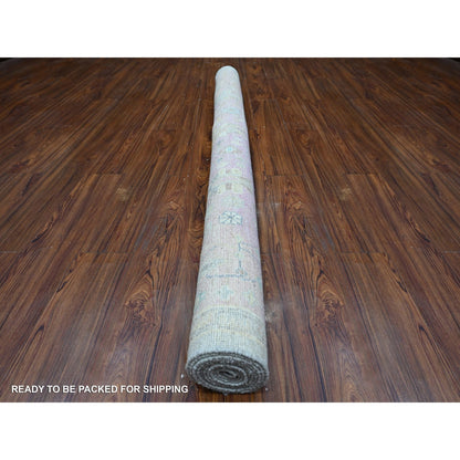 6'4"X9'2" Carolina Blue Afghan Angora Oushak Vegetable Dyes Oriental Rug