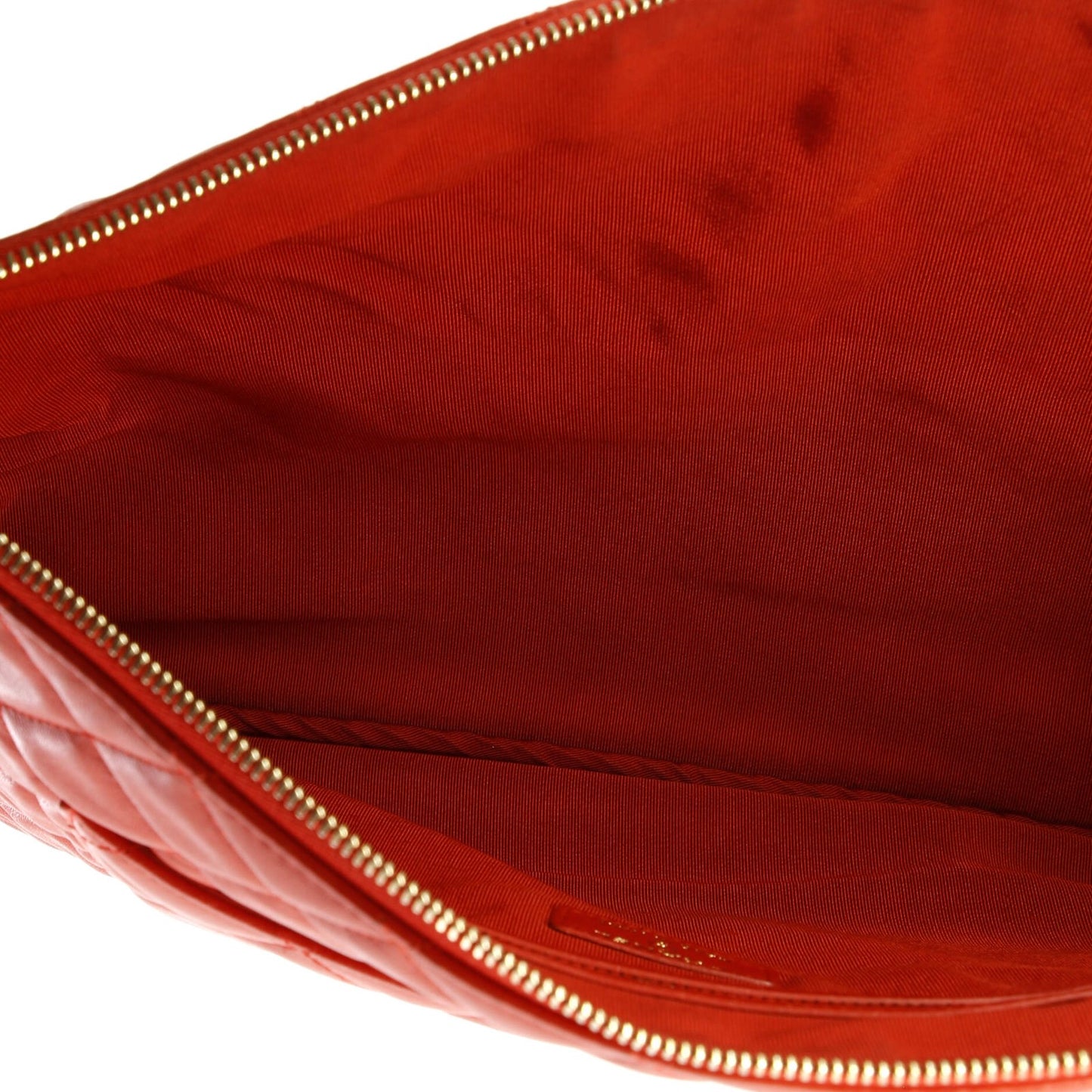 Chanel O Case Clutch Quilted Lambskin Large