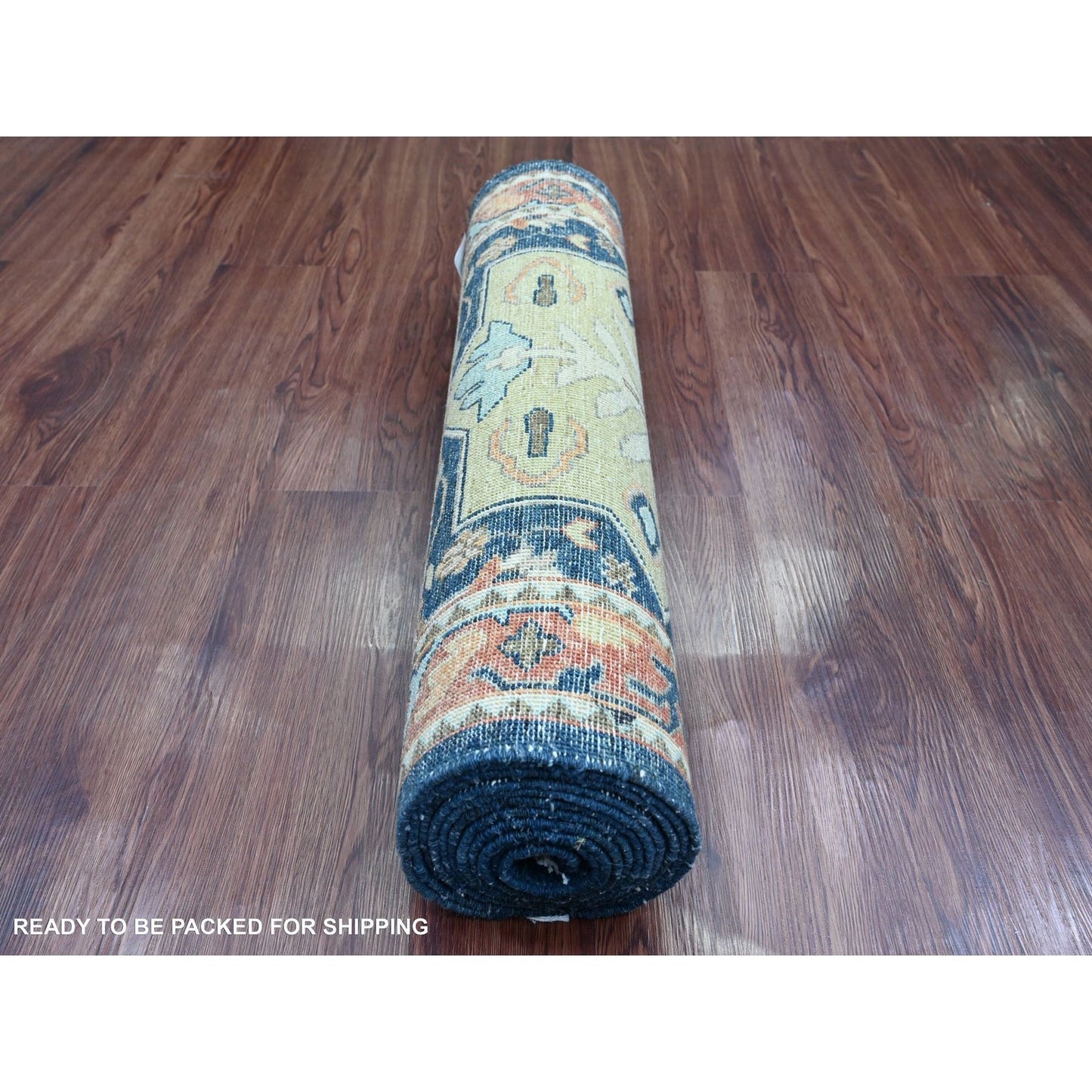 2'7"X11'9" Blue Aryana Grade Akstafa Design Hand Knotted Wool Runner Rug