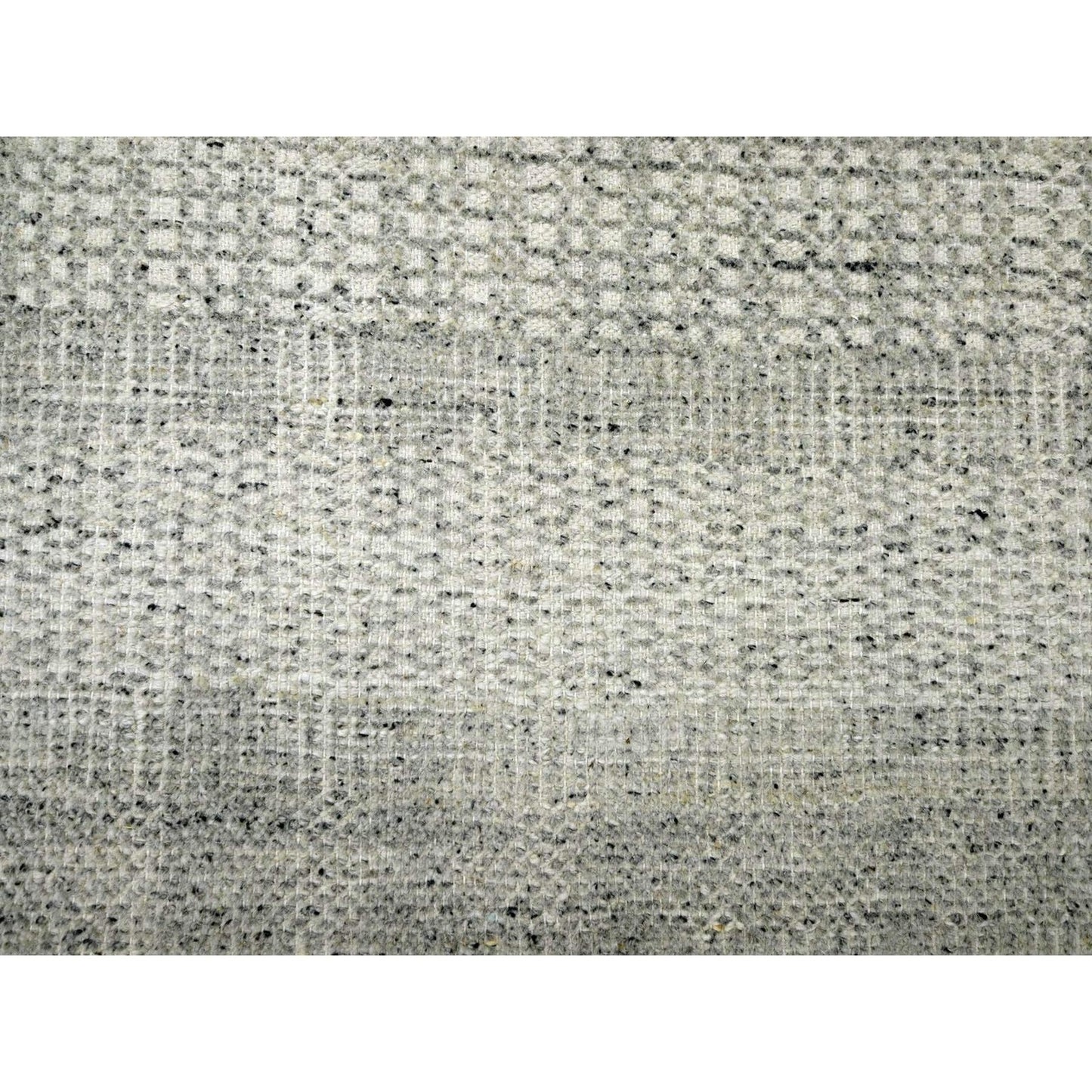 6'1"X9' Gray Natural Wool Rug Hand Knotted Oxidized Grass Design Oriental
