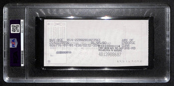 Johnny Unitas Signed 6/1/02 Check Psa/Dna Mint 9 188661