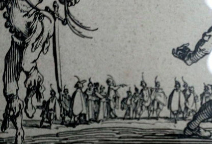 Jacques Callot Etching Cap. Bonbardon & Cap. Grillo 1621 Balli Di Sfessania