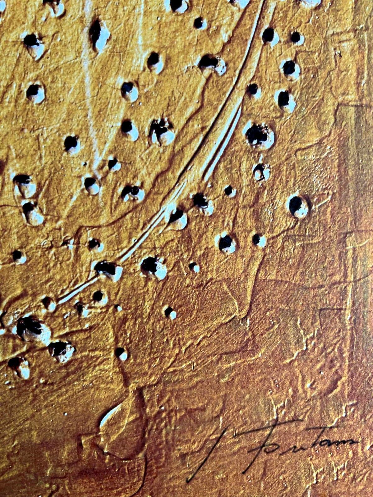 Lucio Fontana Lithograph Coa Signed In Pen Numbered In Pencil 180