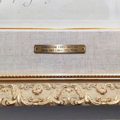 Jakob Frey After Domenichino 18Thc Engraving "Davids Victory" Antique Baroque P