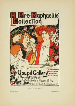 Original Vintage Poster Goupil Gallery By Robertson For Affiches Etrangeres 1897