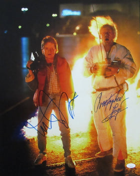 Michael J Fox/Christopher Lloyd Sign/Auto 16X20 Photo Back To Future Jsa 173695