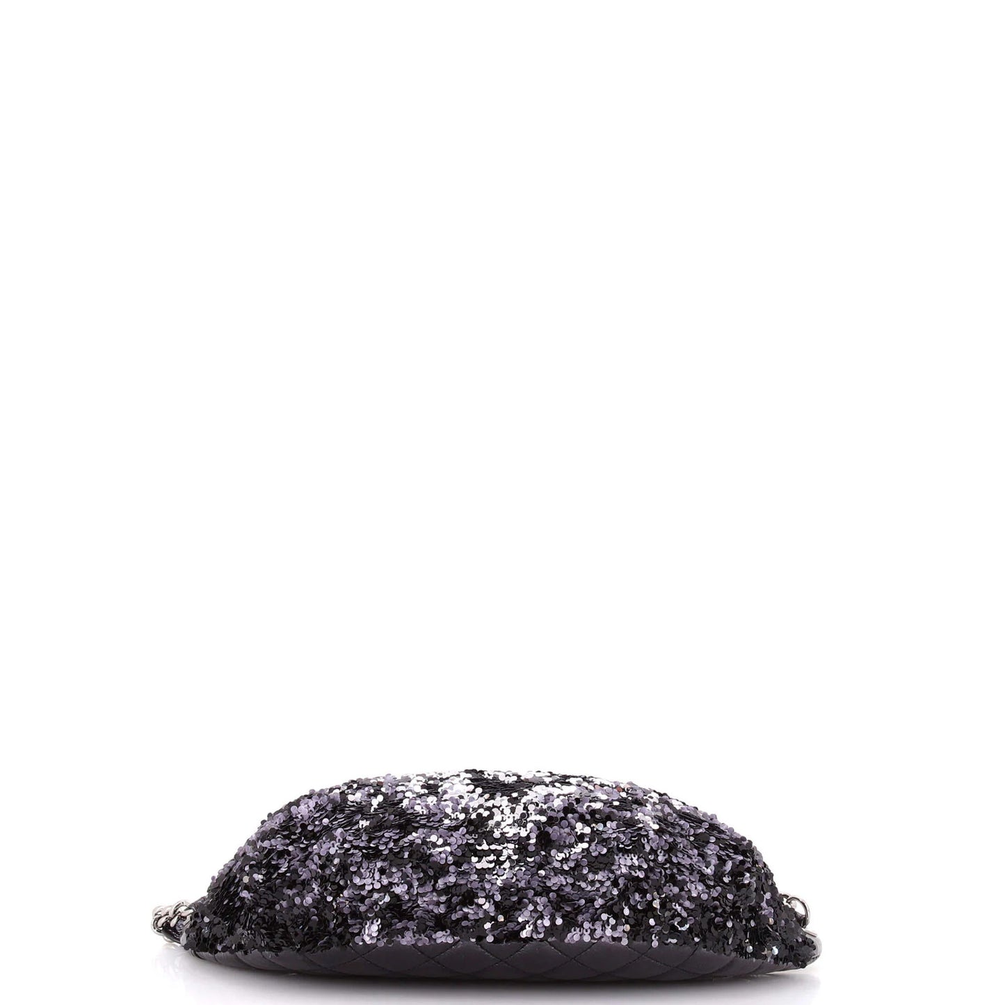 Chanel Cc Charm Zip Waist Bag Sequins And Quilted Lambskin