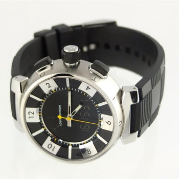 LOUIS VUITTON TAMBOUR in black Q118F quartz