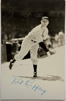 Red Ruffing Autographed Yankees Vintage Photo Postcard (Jsa)