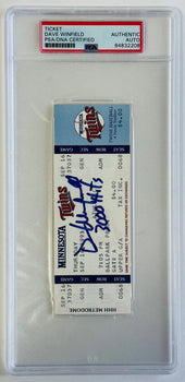Dave Winfield Signed 3000Th Career Hit Ticket Sept 16 1993 (Psa) Authentic Auto