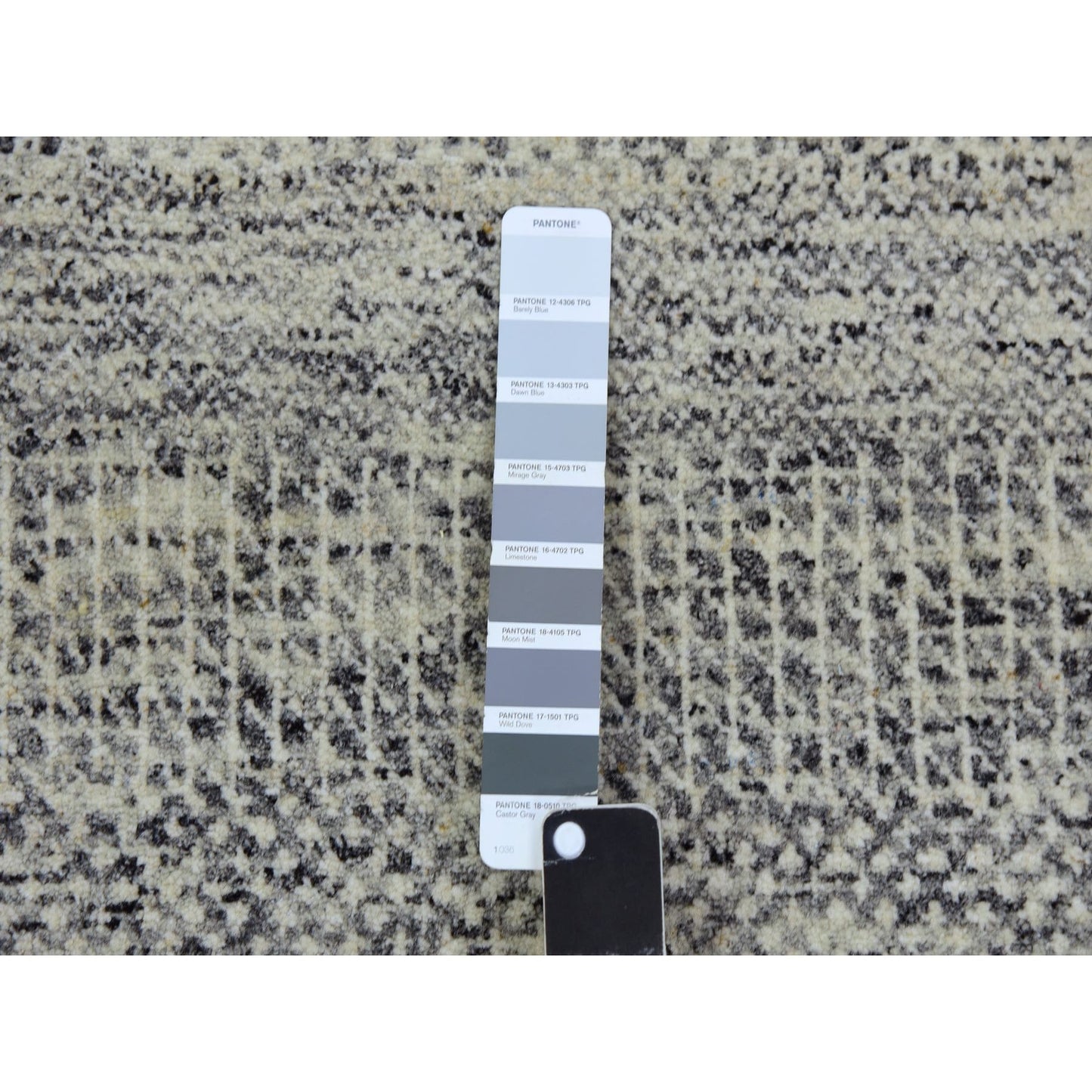 9'X12'4" Laid Back Gray Grass Undyed Wool Hand Knotted Oriental Rug