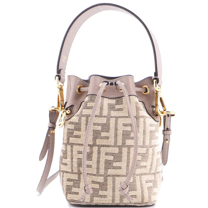 Fendi Mon Tresor Bucket Bag Zucca Velvet Jacquard Mini