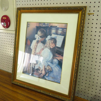 Sandra Kuck Rhapsody And Lace Ap 34/95 Hand Signed Mixed Media Print Framed