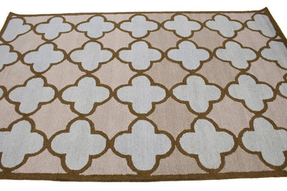 Multicolored Trellis Design 5X8 Hand-Tufted
