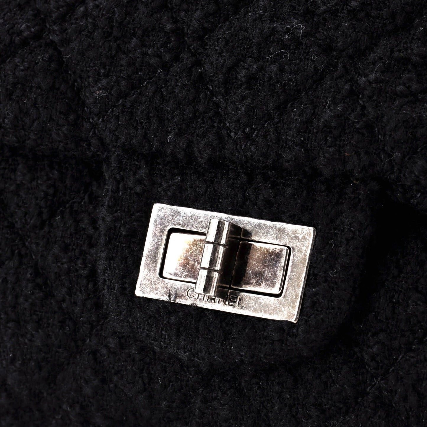 Chanel Easy Reissue Messenger Flap Bag Quilted Tweed Large