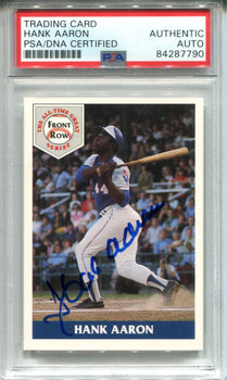 Hank Aaron Autographed 1992 Front Row Card (Psa)