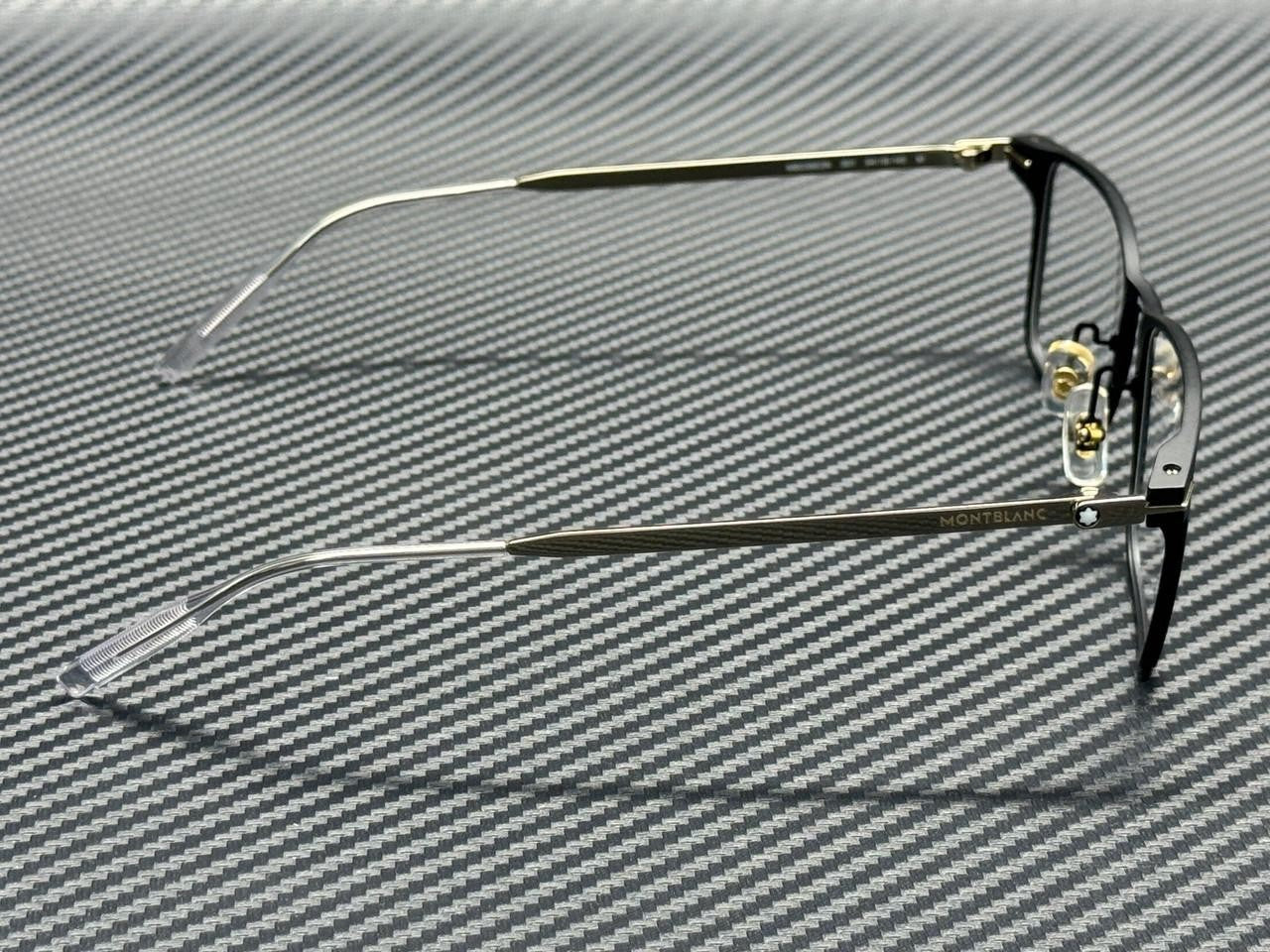 MONT BLANC MB0396ON 007 Black Gold Men's 54 mm Eyeglasses