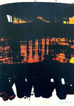 Pierre Soulages Coa Signed Op 1995 Numbered By