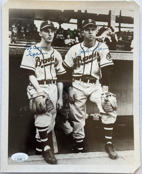 Warren Spahn & Johnny Sain Autographed Braves 8X10 Photo (Jsa)