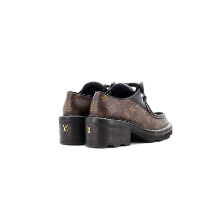 Louis Vuitton Women'S Lv Beaubourg Platform Derby Shoes Monogram Canvas