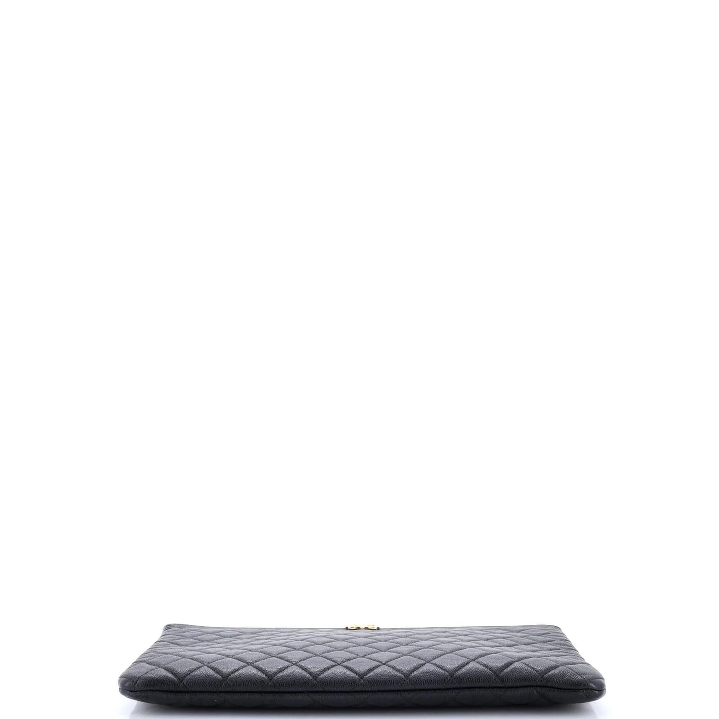Chanel Boy O Case Clutch Quilted Caviar Large