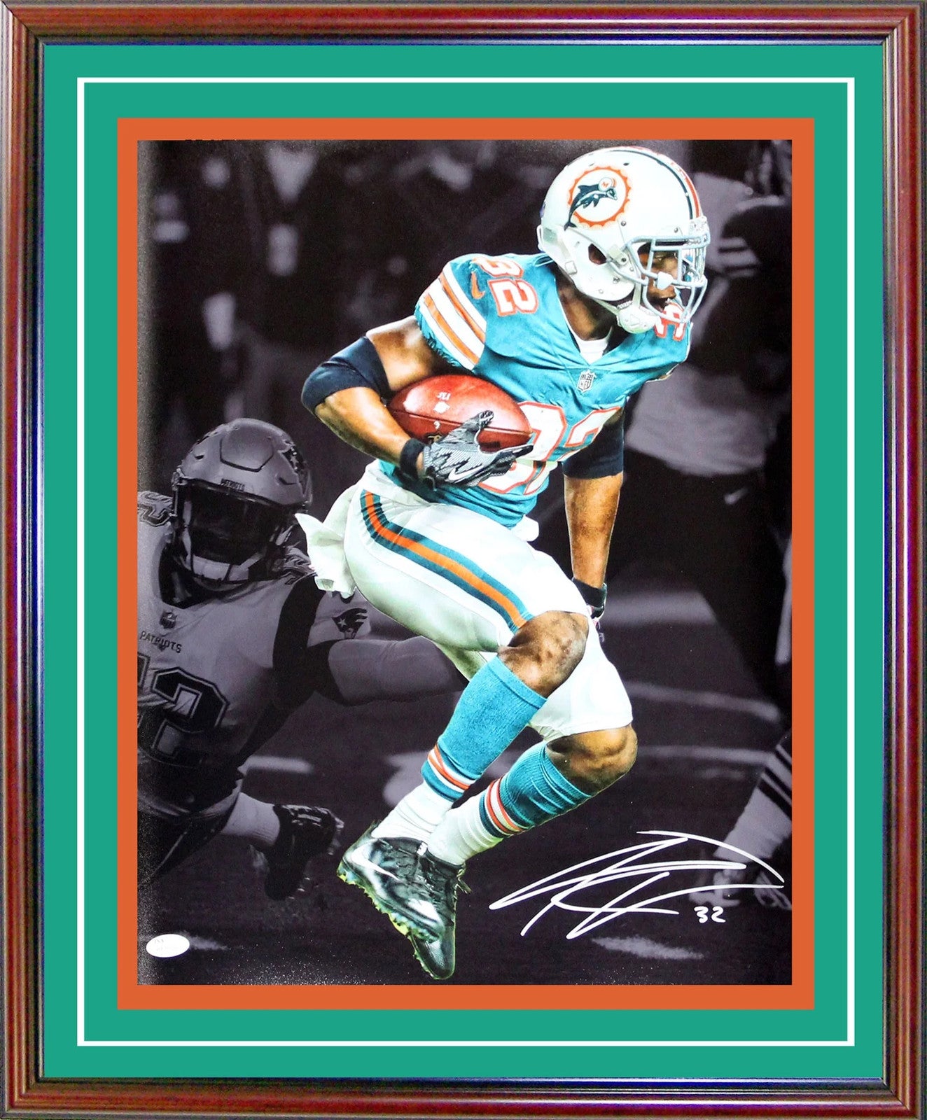 Kenyan Drake Autographed Framed 16X20 Blackout Photo (Jsa)