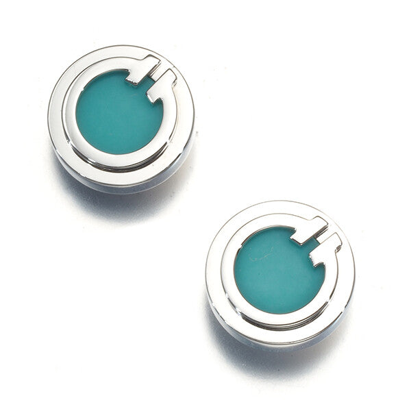 Tiffany&Co. Earrings T Turquoise Circle 18K 750 White Gold