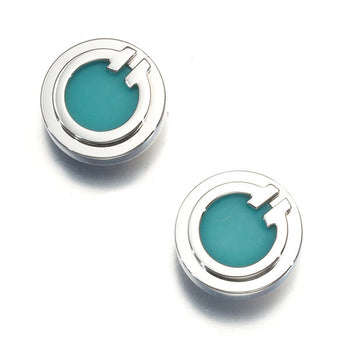 Tiffany&Co. Earrings T Turquoise Circle 18K 750 White Gold