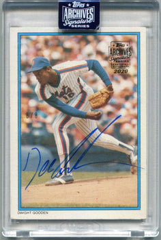 Dwight Gooden 2020 Topps Archives Signature Series Autographed Card 8/8
