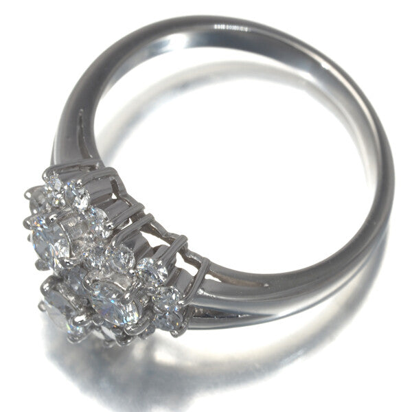 Diamond 0.74Ct Paved Heart Ring 900 Platinum