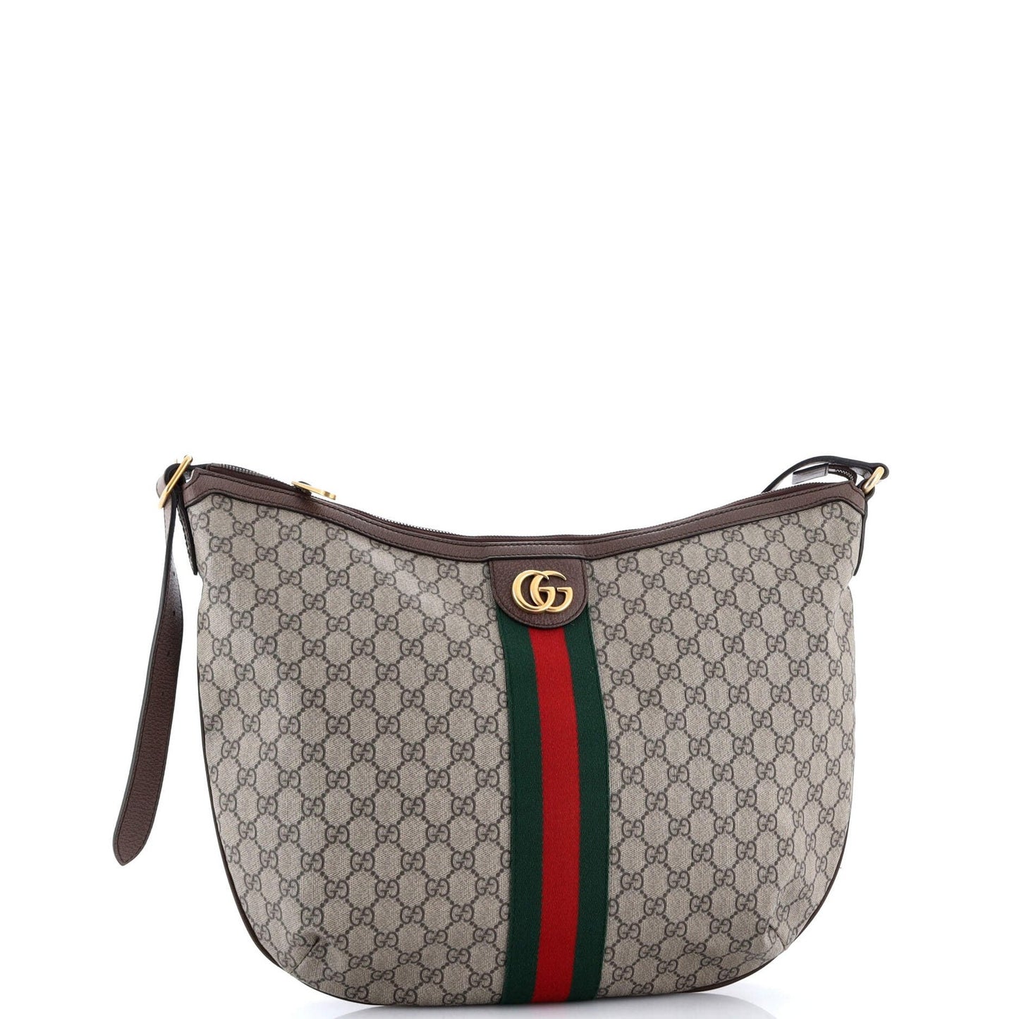 Gucci Ophidia Half Moon Hobo Gg Coated Canvas Large