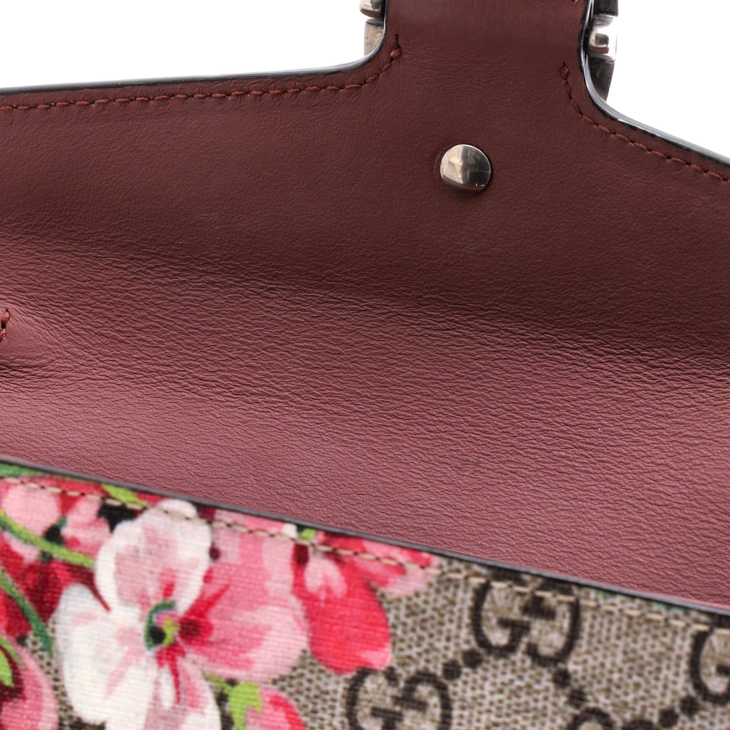 Gucci Dionysus Chain Wallet Blooms Print Gg Coated Canvas Long