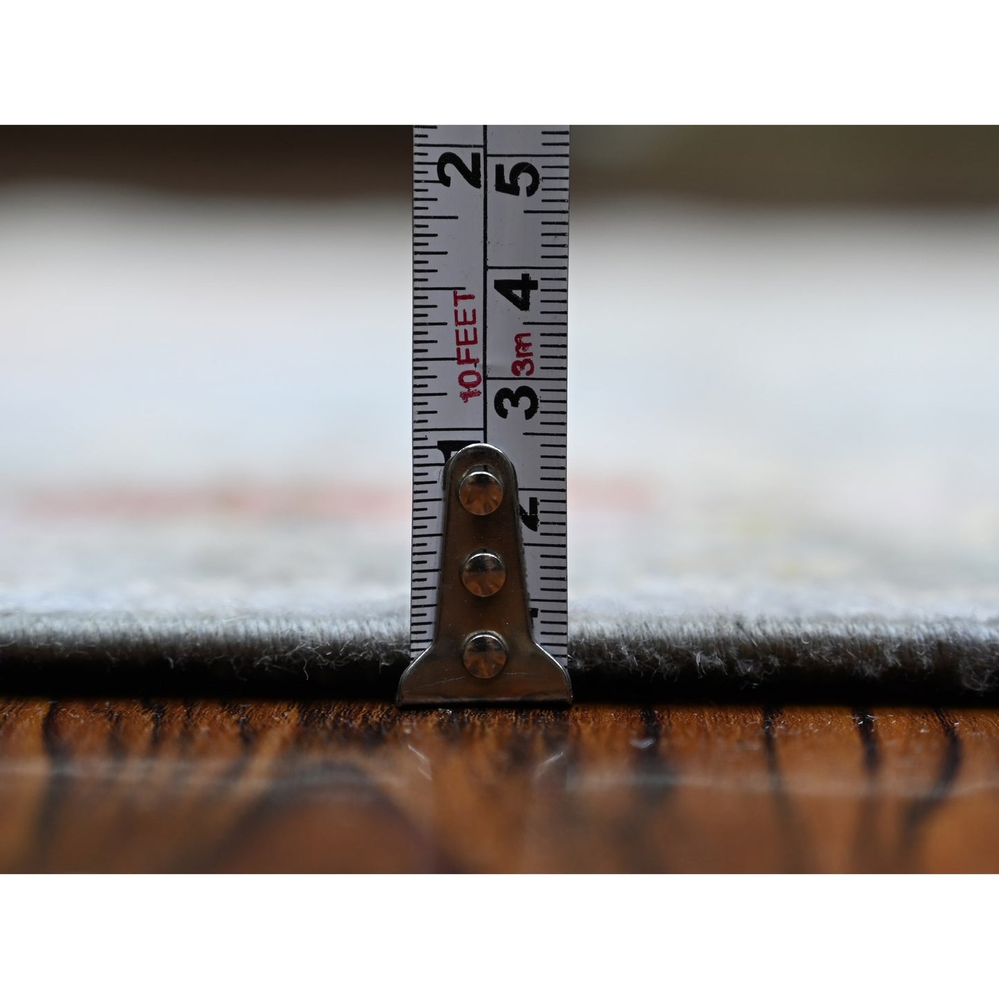 4'X11'7" Blue Gray Pure Wool Hand Knotted Afghan Angora Oushak Runner Rug