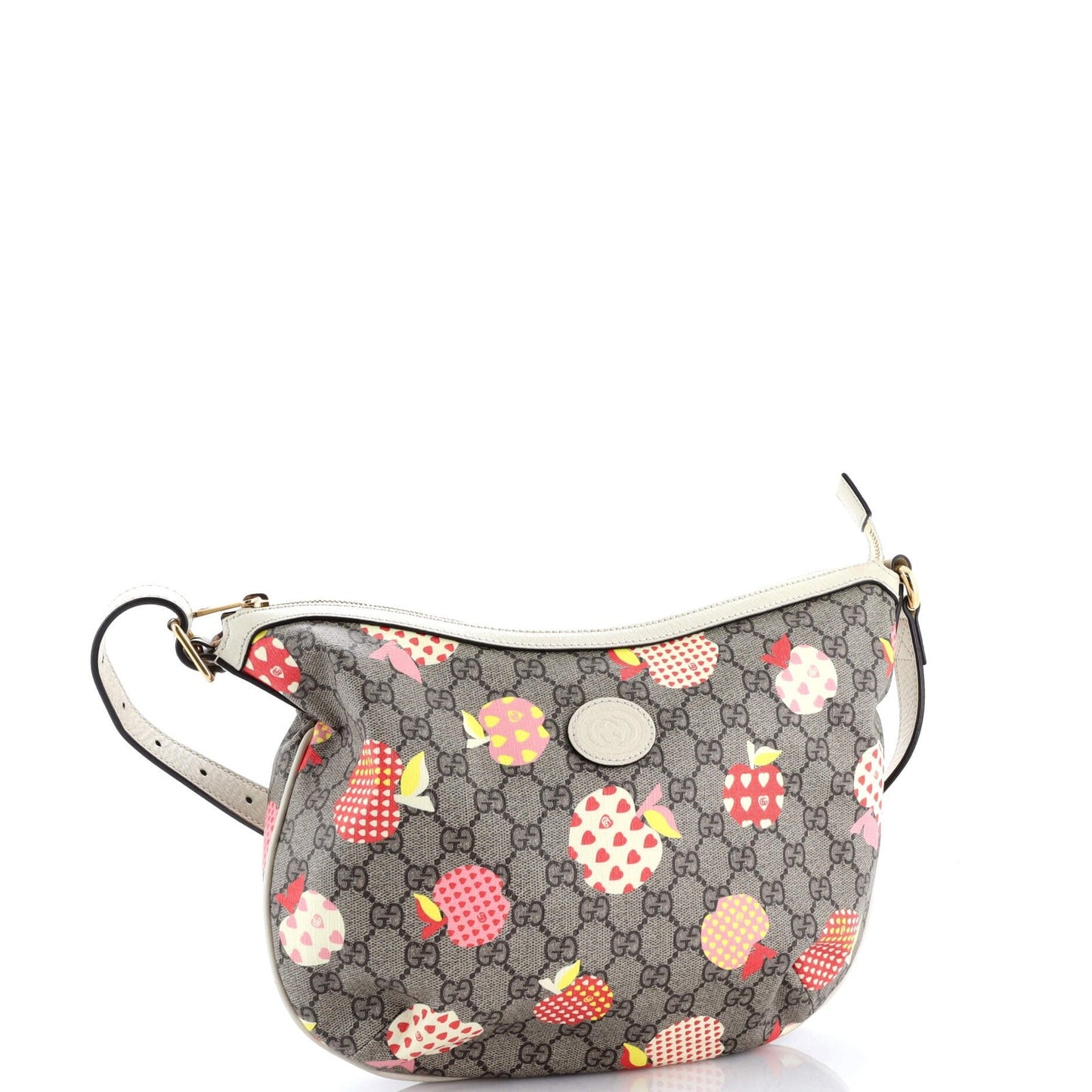 Gucci Ophidia Half Moon Hobo Printed Gg Coated Canvas Small